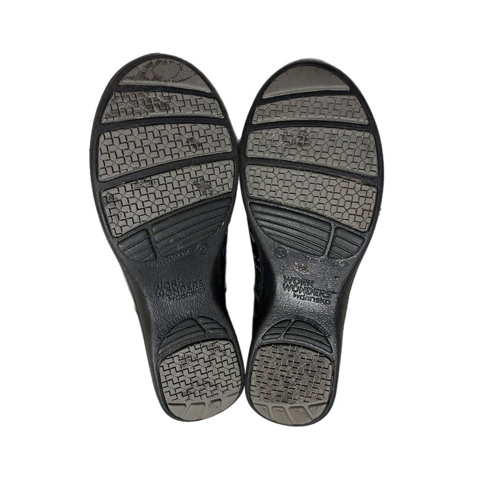 Dansko Black With Pattern Clog Mules Size 42 - image 6